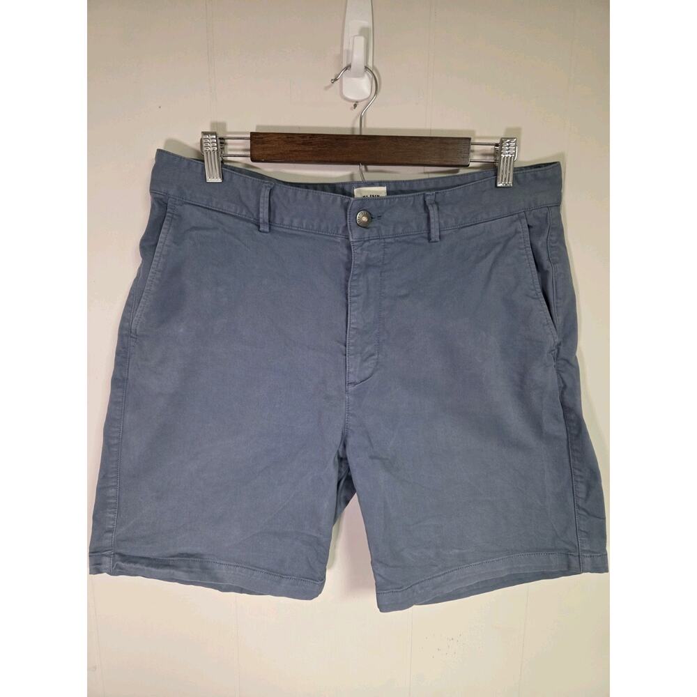 Men's Blue Flat Front Shorts
